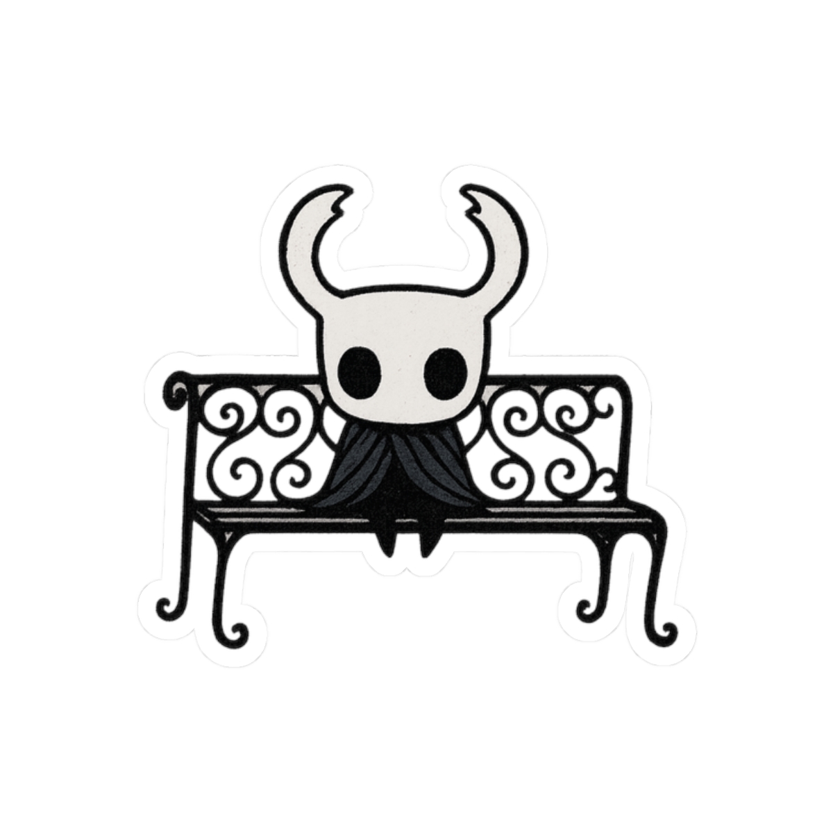 Hollow Knight Bench Sticker | Charming Pixel Art Decal - alternate angle 3, merchandise