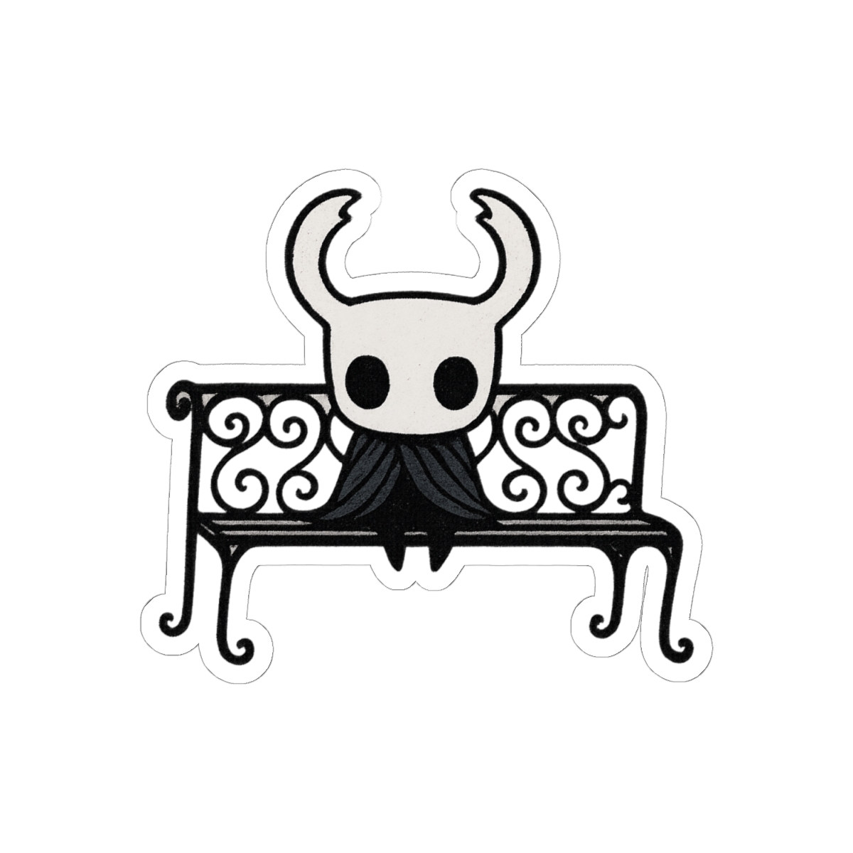 Hollow Knight Bench Sticker | Charming Pixel Art Decal - alternate angle 1, merchandise