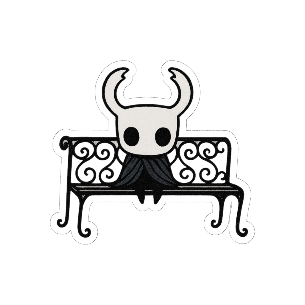 Hollow Knight Bench Sticker | Charming Pixel Art Decal - alternate angle 2, merchandise