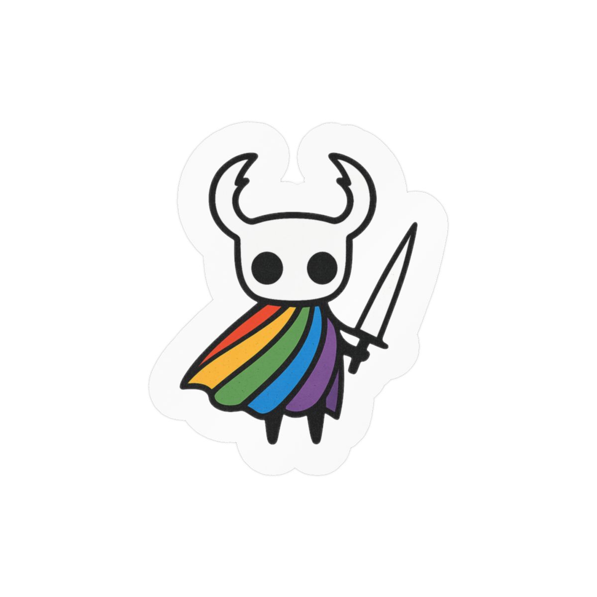 Matte Rainbow Knight Sticker | Bold Fantasy Vinyl Decal - alternate angle 3, merchandise