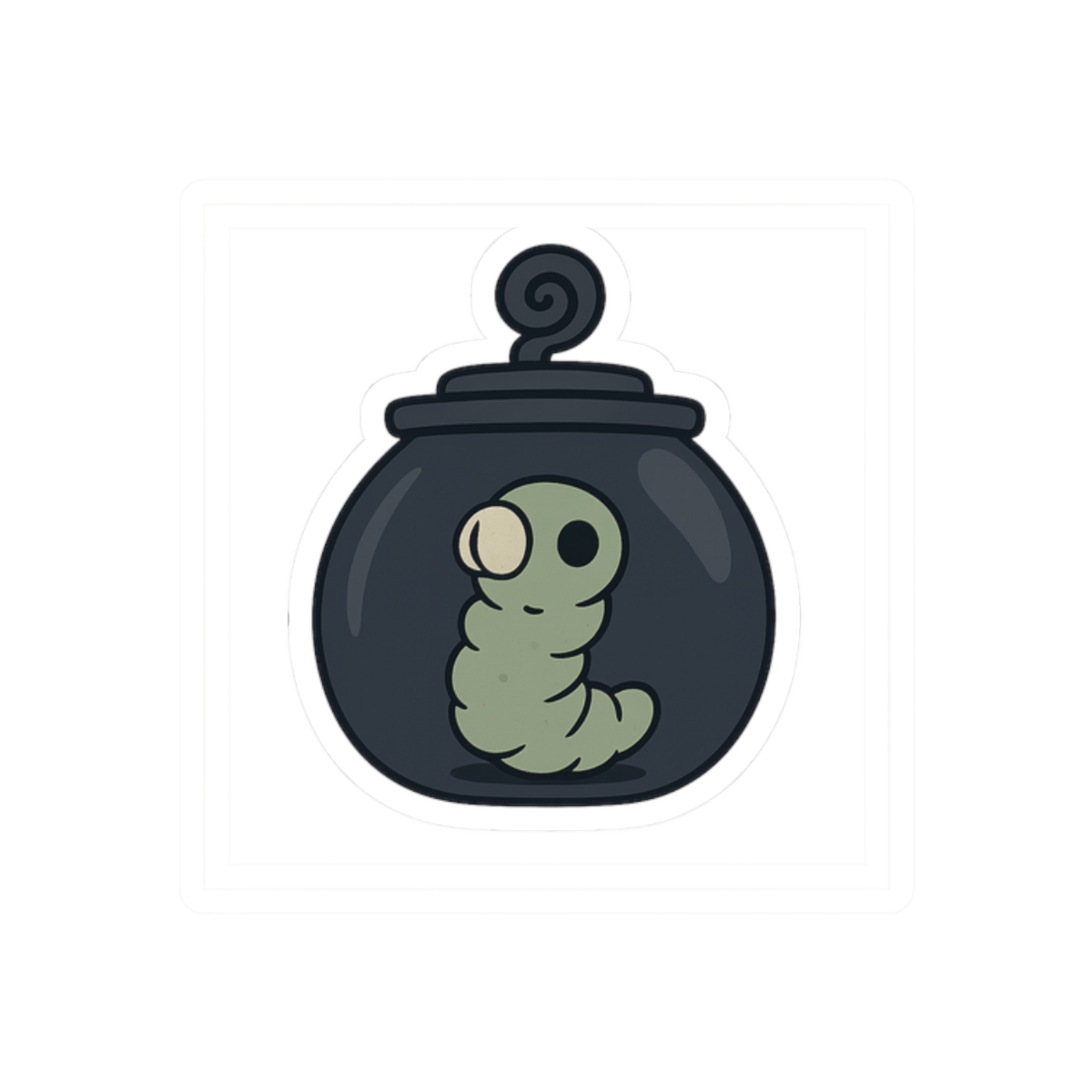 Grub in Jar Hollow Knight Sticker | Cute Vinyl Decal - alternate angle 3, merchandise