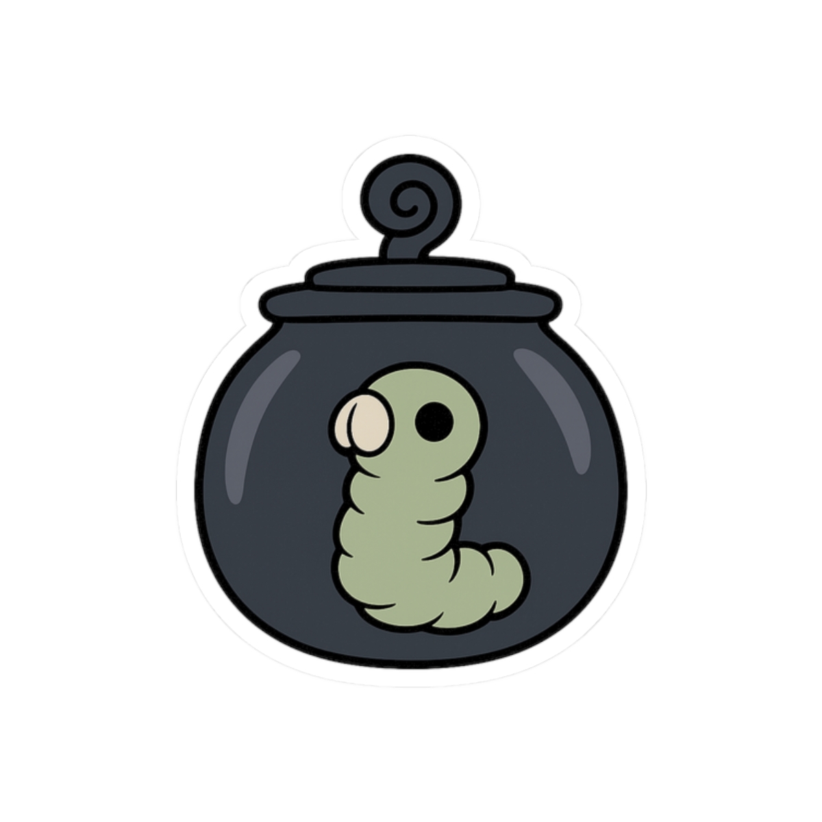 Hollow Knight Grub in Jar Cute Sticker | Adorable Vinyl Decal - alternate angle 3, merchandise