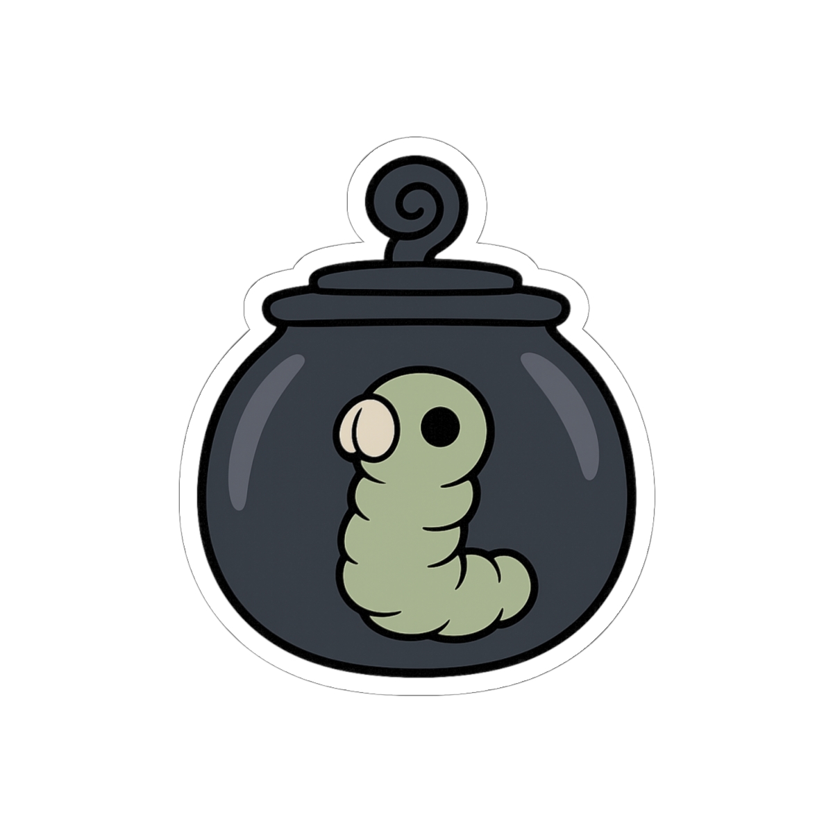 Hollow Knight Grub in Jar Cute Sticker | Adorable Vinyl Decal - alternate angle 1, merchandise