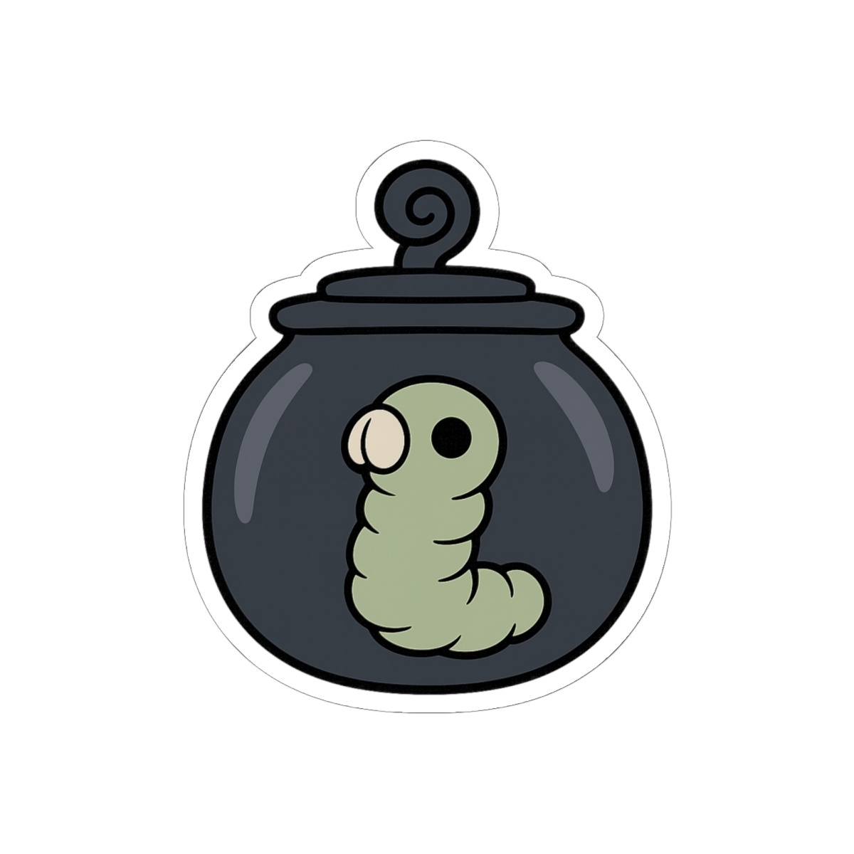 Hollow Knight Grub in Jar Cute Sticker | Adorable Vinyl Decal - alternate angle 2, merchandise