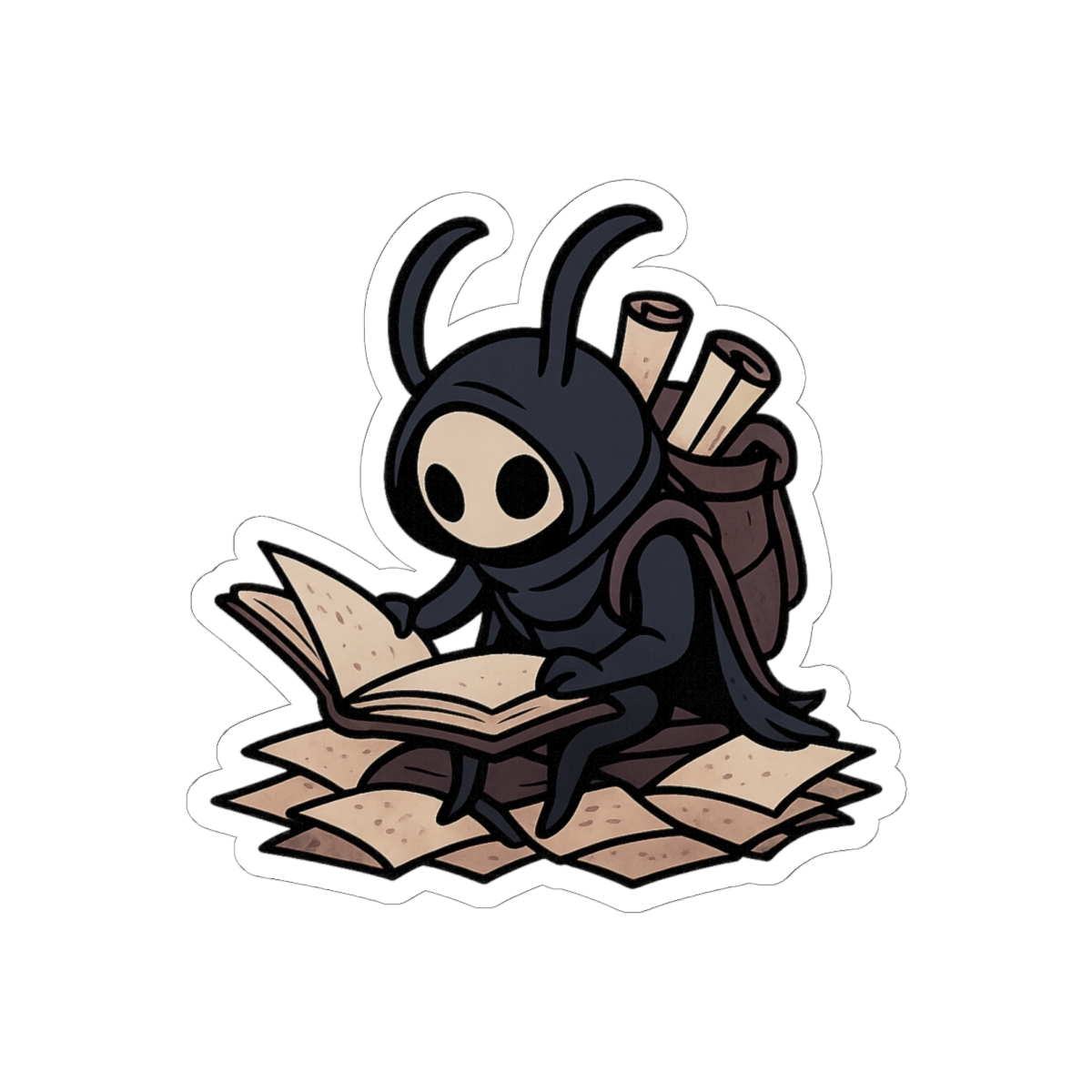Cornifer Hollow Knight Sticker | Cute Map Bug Vinyl Decal - alternate angle 3, merchandise