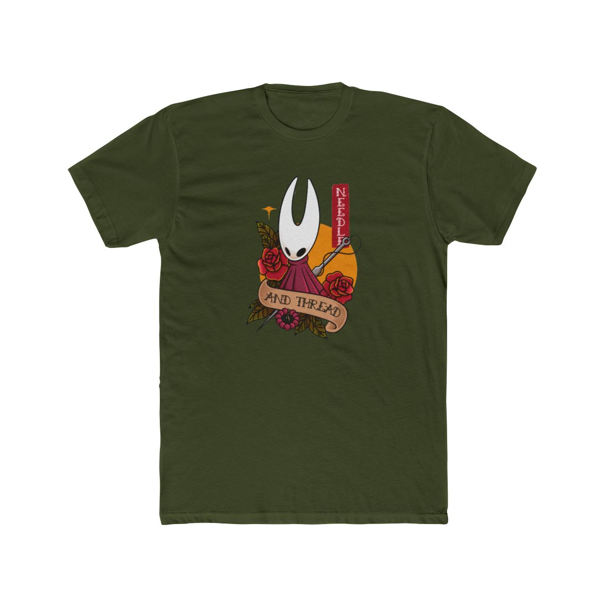 Hornet Needle & Thread Tattoo - Hollow Knight Silksong T Shirt - alternate angle 3, merchandise
