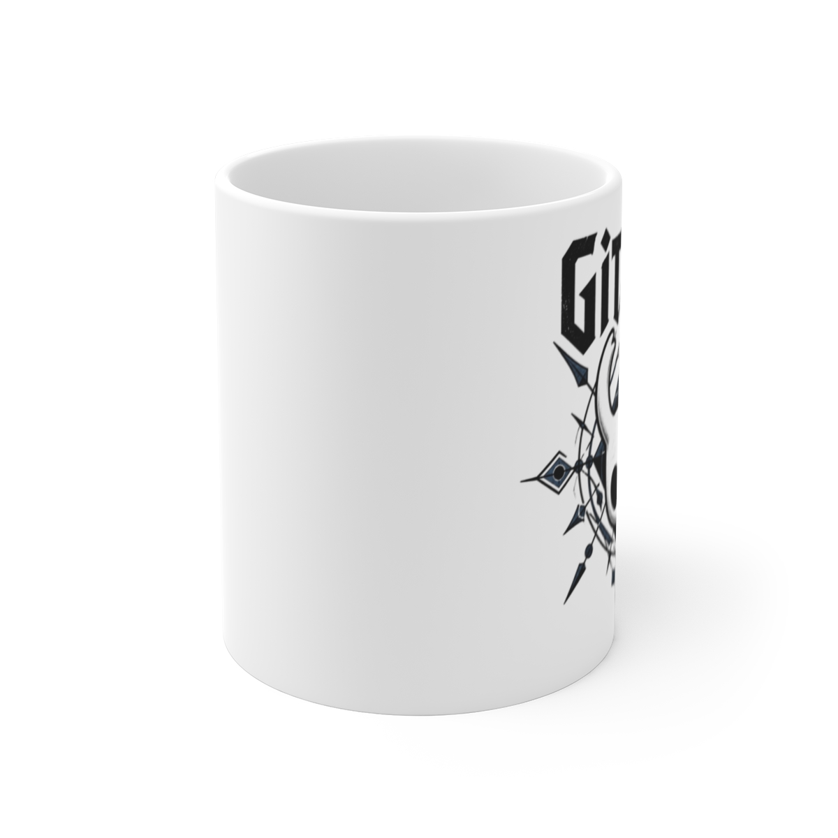 Hollow Knight "Git Gud" White Mug - alternate angle 1, merchandise